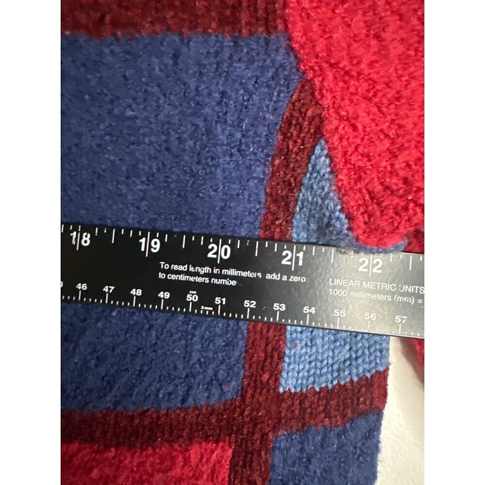 VTG Wool Blend Christmas Sweater Women’s L Holiday Patchwork Festive Knit Y2K - Picture 6 of 8